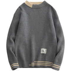 2022 Winter New Thickened Loose Round Neck Sweater