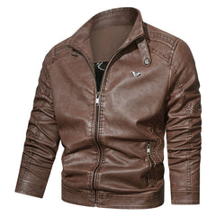 Men's Winter Fleece Pu Leather Jacket