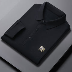 Men's Double Sided Fleece Print POLO Shirt
