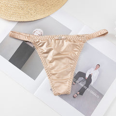 Low Waist Sexy Thin Strap Sheer Lightweight Soft Thong