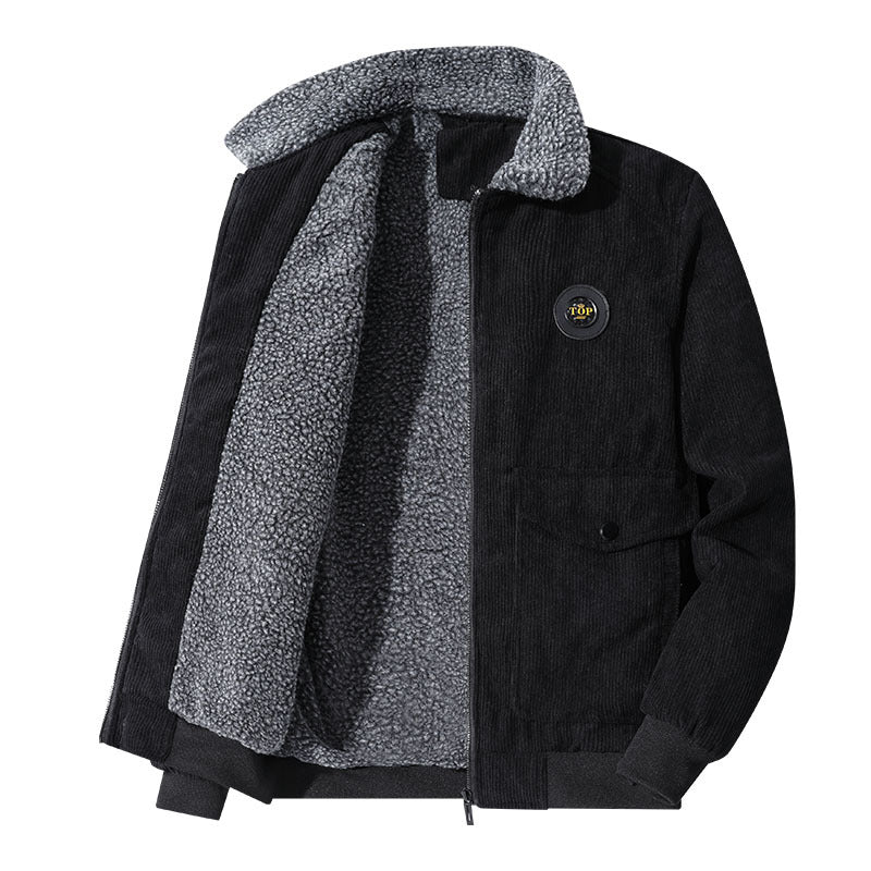 Winter Men's Lapel Sherpa Jacket
