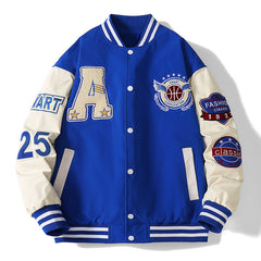 Men's Spring Baseball Uniform Loose Bomber Jacket