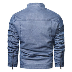 Men's Winter Fleece Pu Leather Jacket
