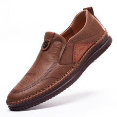 Men's casual breathable non-slip leather shoes