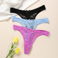 Men's Embroidered Sexy Lace Thong