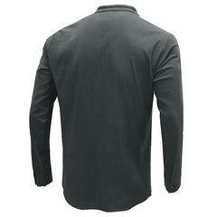 Men's Stand Collar Cotton Linen Shirt