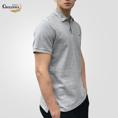 Men's Short-sleeved Lapel Casual Crocodile Polo Shirt