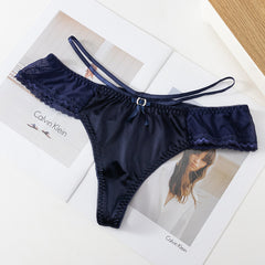 Lace Strap Hollow Transparent Sexy Low Waist Thong