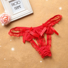 Bow Lace Oversized Thong