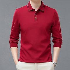 Men's Cotton Breathable Embroidered Business POLO Shirt