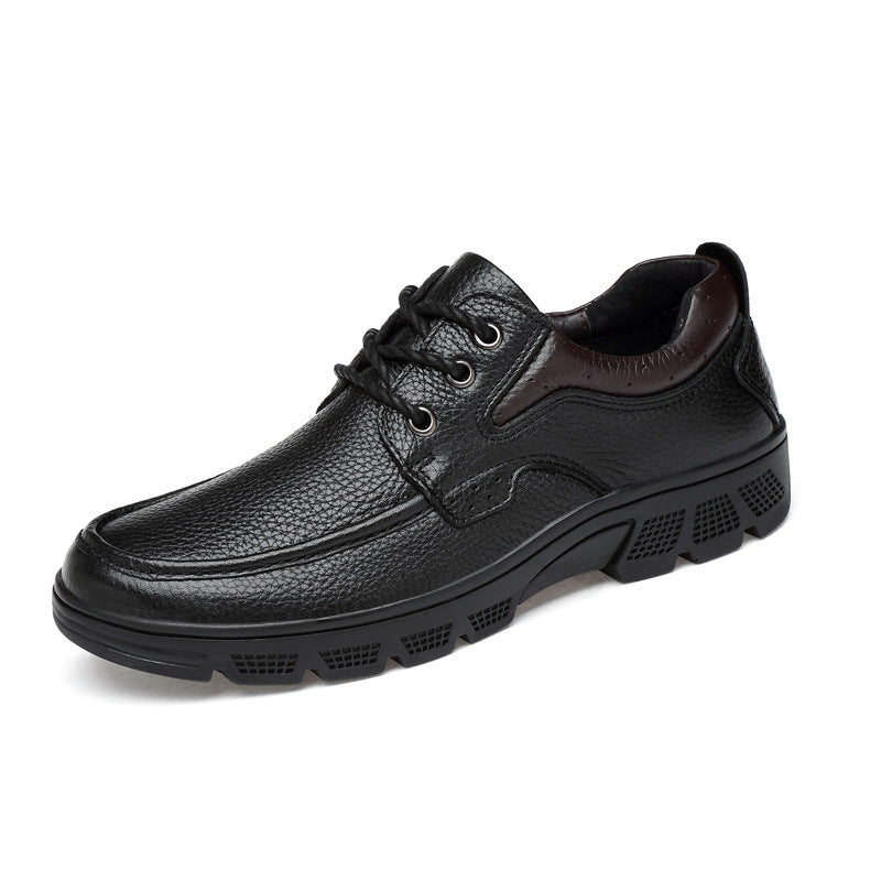 Men's Fleece Warm Leather Shoes