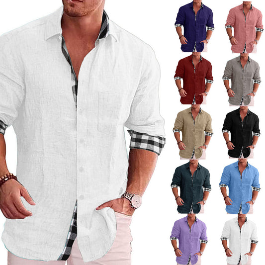 2022 Fall Casual Men's Cotton Linen Shirt