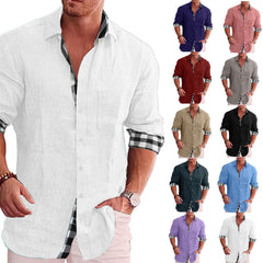 2022 Fall Casual Men's Cotton Linen Shirt