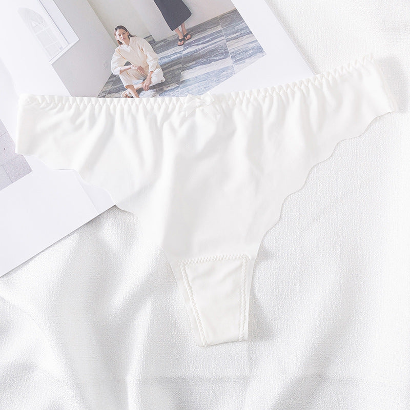 New Sexy Breathable Ice Silk Wavy Thong