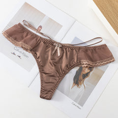 Lace Strap Hollow Transparent Sexy Low Waist Thong