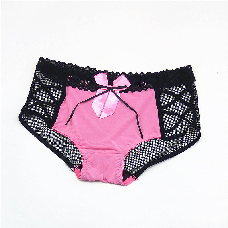 High Elastic Hollow Ribbon Ribbon Lace Panties