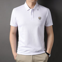 Business casual trend loose plus size polo shirt