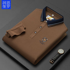 Business Loose Embroidered Polo Shirt