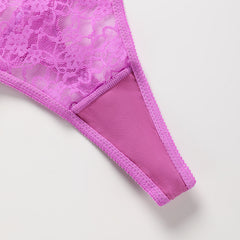 Men's Embroidered Sexy Lace Thong