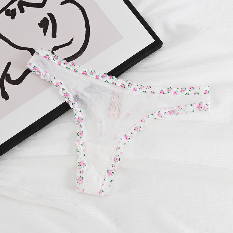 Lace Sexy Low Waist See-through Thong