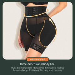 Nine-breasted Open Crotch Mesh Shapewear