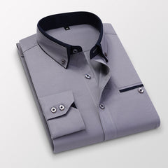 New Men's Business Long Sleeve Shirt