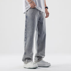 New Men's Cotton Straight Jeans