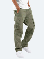 New Men's Drawstring Multi-pocket Casual Trousers