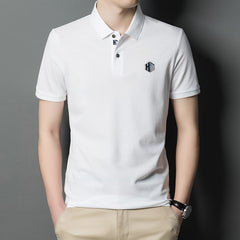 Men's Simple Loose Lapel Cotton Polo Shirt