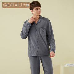 Men's Simple Velvet Pajamas