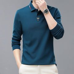 Men's Cotton Breathable Embroidered Business POLO Shirt