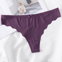 New Sexy Breathable Ice Silk Wavy Thong