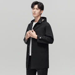 Men's Lapel Business Casual Windbreaker Down Jacket