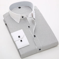 Men's Non-Iron Stripe Long Sleeve Shirt
