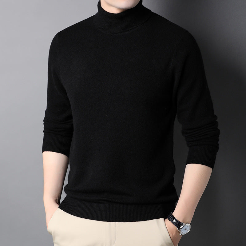 Men's Pure Wool Turtleneck Sweater