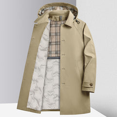 Men's Lapel Business Casual Windbreaker Down Jacket