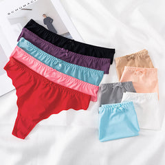 New Sexy Breathable Ice Silk Wavy Thong