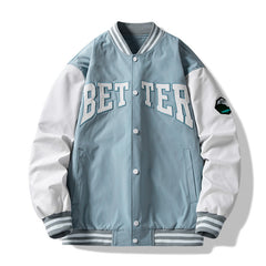Men's Spring Baseball Uniform Loose Bomber Jacket