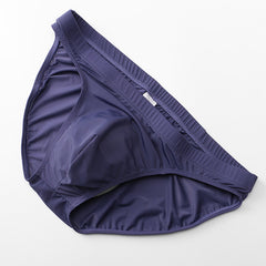 Men's Solid Color Breathable Low Waist Plus Size Briefs