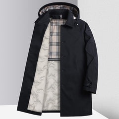 Men's Lapel Business Casual Windbreaker Down Jacket