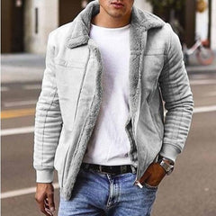 Men's Plus Size Nubuck Leather Jacket Thick Coat