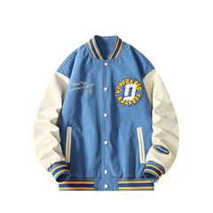 Men's Spring Baseball Uniform Loose Bomber Jacket