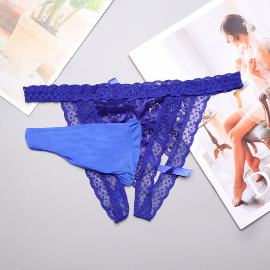 Men's Lace Sheer Thong