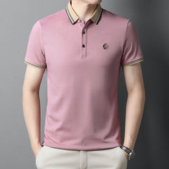 Men's New Lapel Cotton Embroidered Polo Shirt