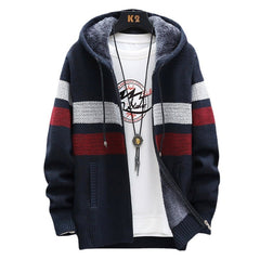 Men's Simple Loose Fleece Knit Jacket