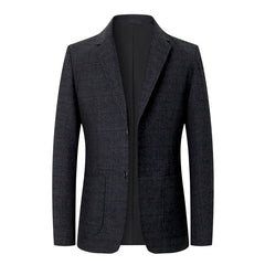 Men's Business Casual Plaid Coat