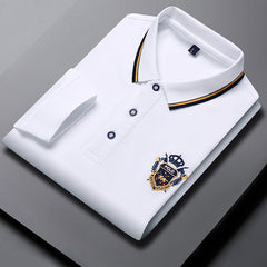 Men's Lapel Embroidered Polo Shirt