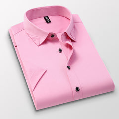 Men's Summer New Non-ironing Solid Color Shirt