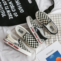 Black and White Checkerboard Espadrilles