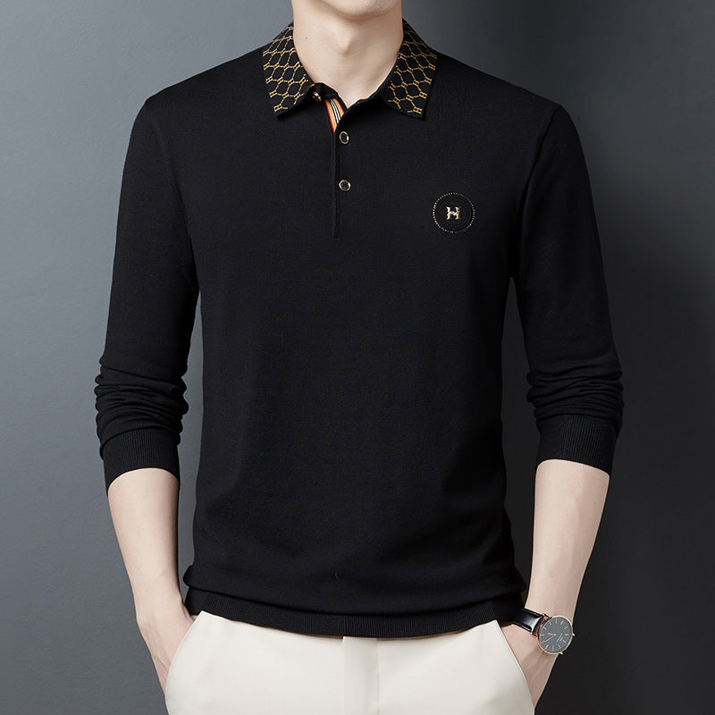 2023 Men's New Business Embroidery Polo